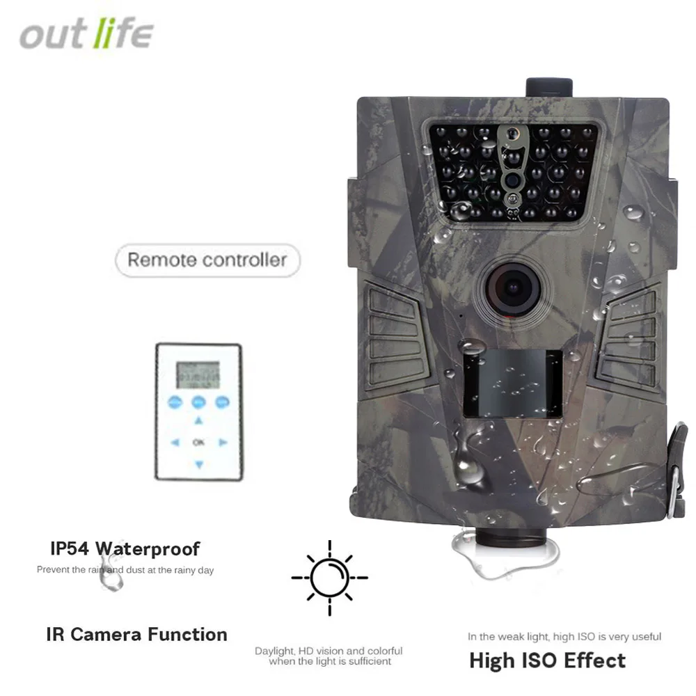 

Outlife HT-001 Hunting Trail Camera Trap Digital Camera GPRS IP54 HD PIR Sensor Night Version 90 Degree 32GB IR LED Wild Camera