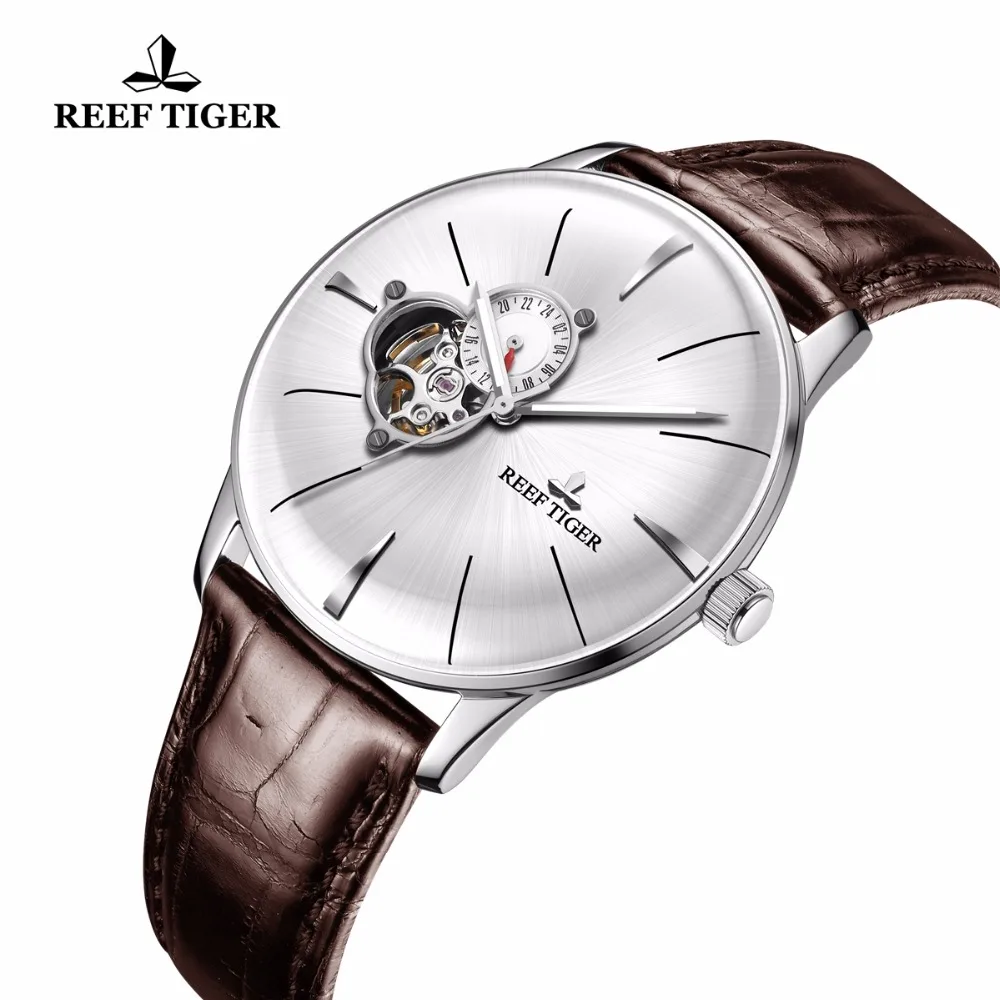 Новый Риф Тигр/RT платье часы для Для мужчин выпуклая линза Стекло Tourbillon
