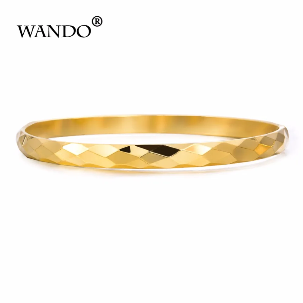 WANDO 2 шт./лот можно открыть золотой браслет для женщин Дубай свадебный невесты