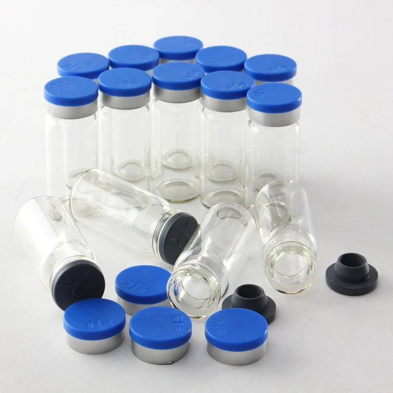 KiWarm 100 قطعة/المجموعة 10 ml فارغة الزجاج صناديق قوارير مع سدادة الأختام زجاجات مستحضرات التجميل DIY واضح شفاف الزجاج الجرار حاويات