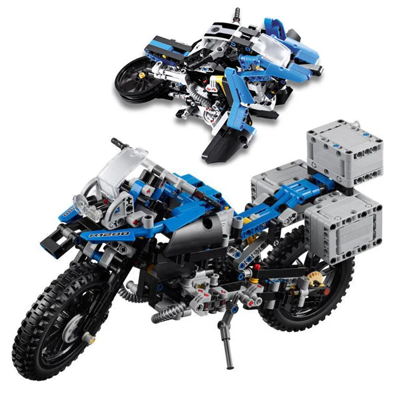 

DIY Technic Off-road Motorcycles R1200 GS Model Building Blocks Bricks Toys for Boys Compatible with Legoingly 42063 for Gifts