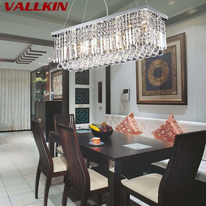 Modern Crystal Chandeliers Rectangular LED Pendant Lamp Indoor Art Deco Lamps Lighting Fixtures for Dining Living Room Hotel Modern Crystal Chandeliers Rectangular LED Pendant Lamp Indoor Art Deco Lamps Lighting Fixtures for Dining Living Room Hotel