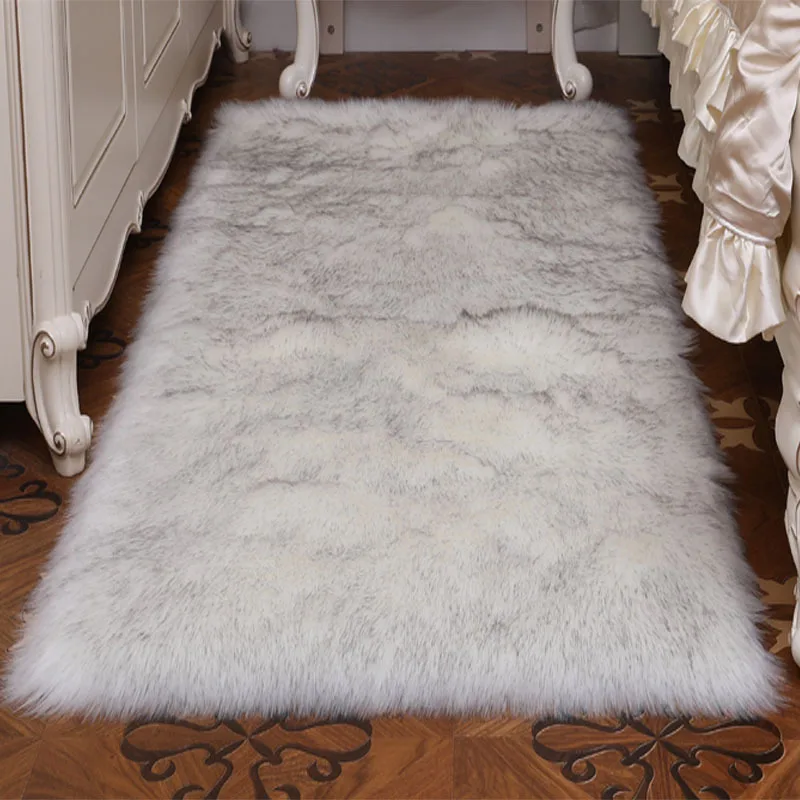 Faux Sheepskin Chair Cover Seat Pad Area Rugs Washable 17 Colors plush rug plush carpet