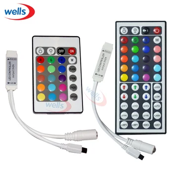 

Latest LED 1 pcs 24 Keys 44 Keys LED IR Wireless RGB controler DC12V 6A Use For 5050 3528 RGB LED Strip Light