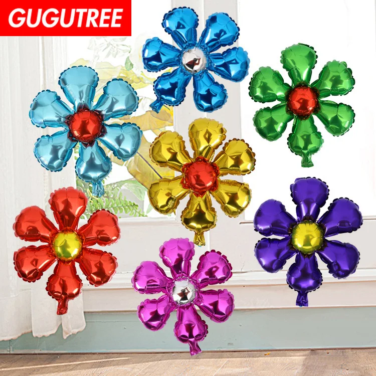 

GUGUTREE PARTY 18inch gold green pink blue flower foil ballon wedding event christmas halloween festival birthday party HY-322