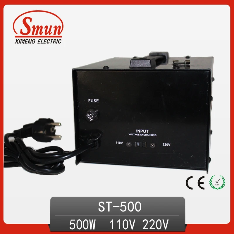 500 Вт для домашнего использования 220 в-110 в 110-220 В повышающий и понижающий трансформатор/преобразователь напряжения для соковыжималки, холодильника, микроволновой печи, принтера