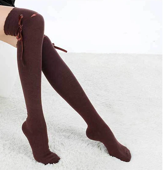 INDJXND кружевные белые чулки для косплея, женские гольфы, длинные женские смешные носки, Прямая - Цвет: W014 Coffee