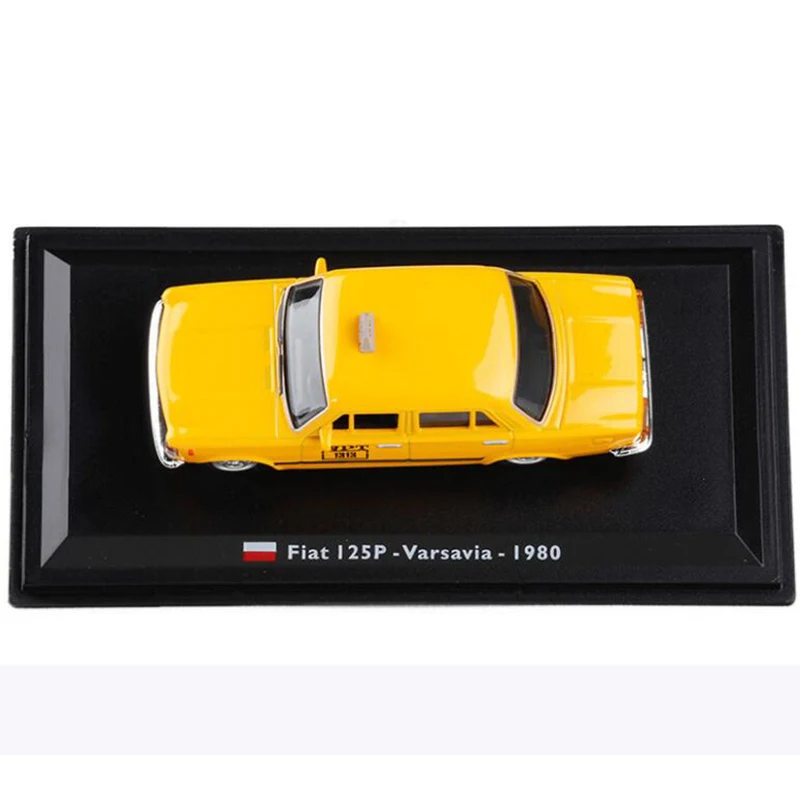 Желтого цвета масштаб 1:43 металлический сплав классический FIAT 125P Varsavia 1980 кабина
