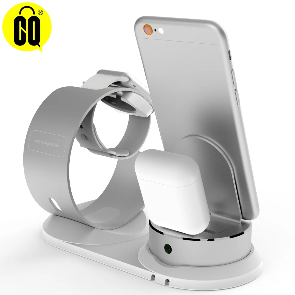 

DIY 3 in 1 table Phone Holder Desk stand For Apple watch stand charge dock station mobile support base for iPhone X support