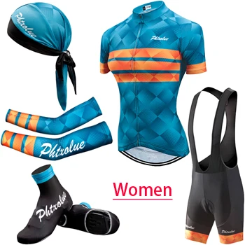 Phtxolue женские майки для велоспорта комплект Майо Ropa Ciclismo горный велосипед одежда для велоспорта комплект для велоспорта - Цвет: 5 in 1