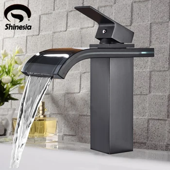

Newly Basin Mixer Tap Black Bronze With Glass Basin Faucet Bathroom Faucets Single Hand Bathroom Hot And Cold Water Mixer