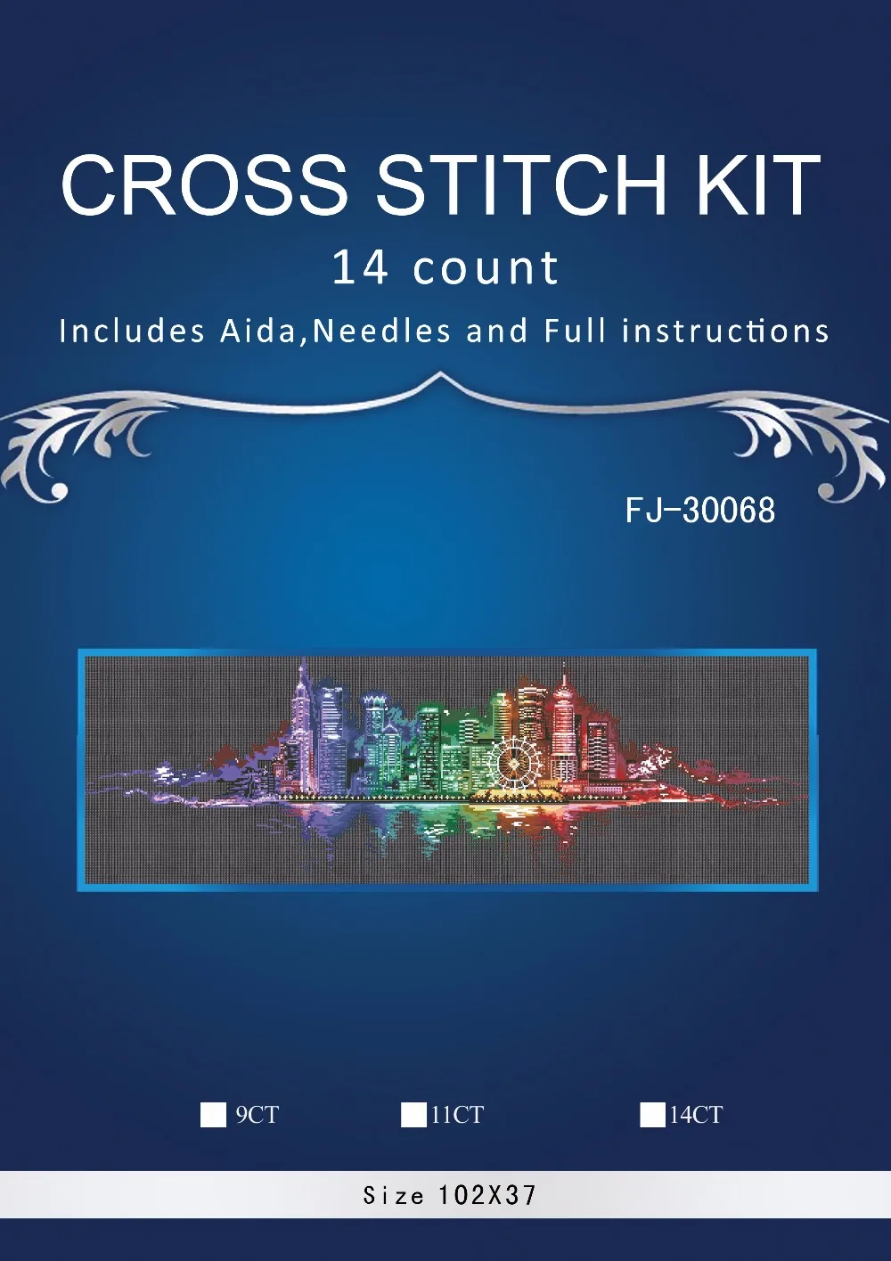 

Top Quality Beautiful Lovely Counted Cross Stitch Kit Night City Light FJ-3006