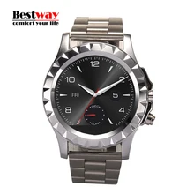 Luxus Edelstahl Band 1,22 »Runden Bildschirm Zifferblatt Smartwatch Wasserdichte 3.0MP Kamera SYNC Anrufe Bluetooth Uhr Männer