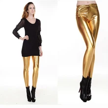 Женские базовые эластичные кожаные леггинсы в стиле панк, глянцевые цветные Универсальные леггинсы до щиколотки из искусственной кожи