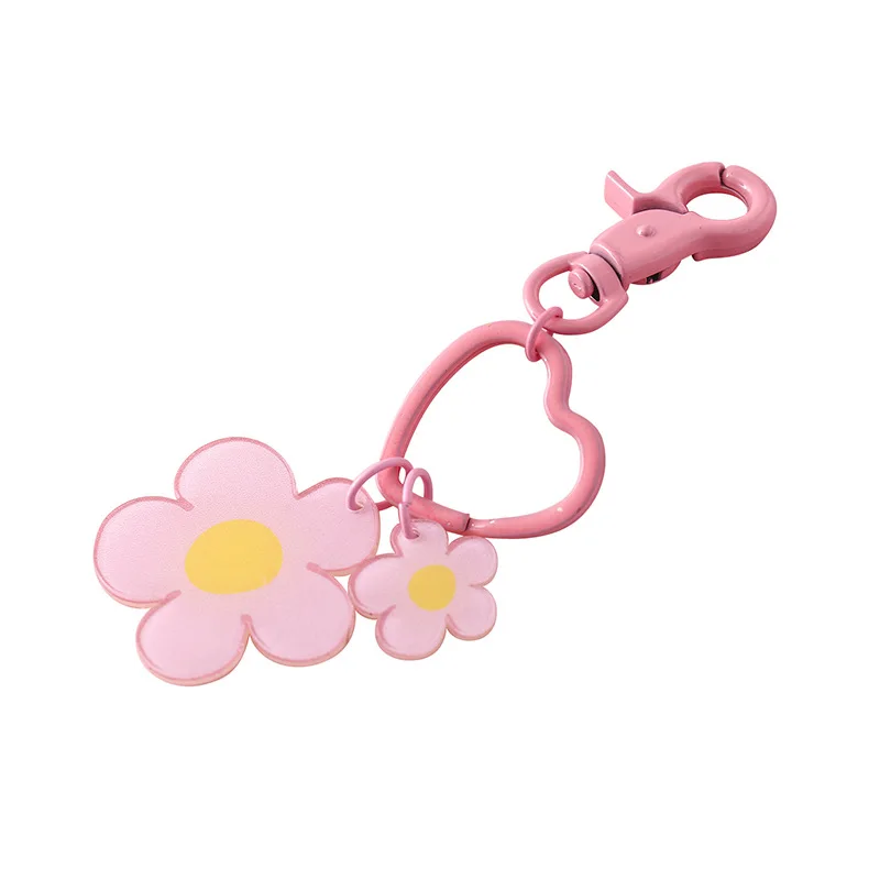 

2019 Children Cute Pink Girls Keychain, Magic Wand Heart Key Chain For Women, Japanese Style Flower Jewelry, Bag Accessory