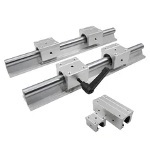 2 szt SBR16 16mm szyna liniowa dowolna długość wsparcie okrągła szyna prowadząca + 4 szt SBR16UU blokujący przesuwanie się do cnc