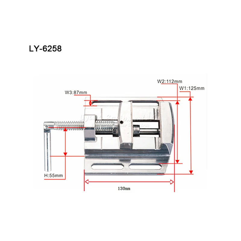 2017 CNC milling machine tool Bench clamp Jaw mini table vice plain vice parallel-jaw vice LY6258 cnc parts