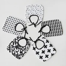 5 шт./лот, INS, лидер продаж в виде геометрических фигур/звезда/Сердце/Крест/енот полотенце для младенцев хлопковые детские слюнявчики для мальчиков и девочек, bebe бандана