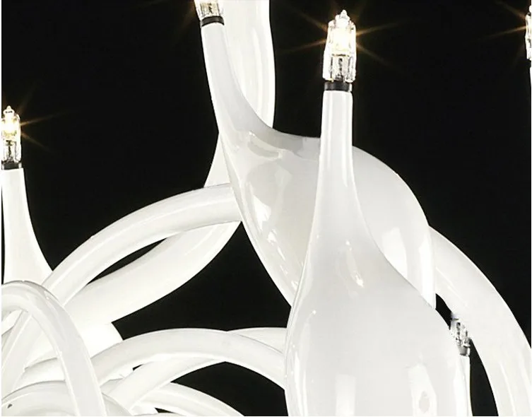 Современные 12 24 шт. LED лебедь люстра для столовой спальня гостиная цвета: белый