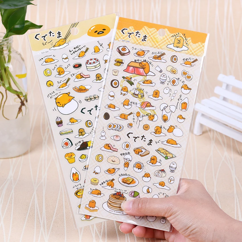 

1 PC Cartoon PVC Transparent Lazy Egg Sticker Calendar Diary Book Sticker Scrapbook Decoration Office Stationery Gift