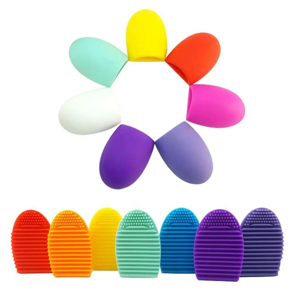 Brushegg Brosse silicone nettoyage Egg Brush oeuf Cosmetic Brush Cleanser  maquillage Brush outils Cleaner propres pour mac maquil