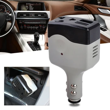 

CITALL DC 12V/24V To AC 220V Car Auto Power Inverter Cigarette Lighter Converter Adapter w/USB Plug Charger for Ford VW Audi BMW