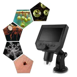 1-600x ручной Цифровые микроскопы 4,3 "ЖК-дисплей USB 1-600x микроскоп G600 светодио дный Камера электронных HD видео микроскопы лабораторное
