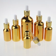 Gold and silver essential oil glass dropper bottle for empty e-liquid 30ml glass bottles Gold and silver essential oil glass dropper bottle for empty e-liquid 30ml glass bottles