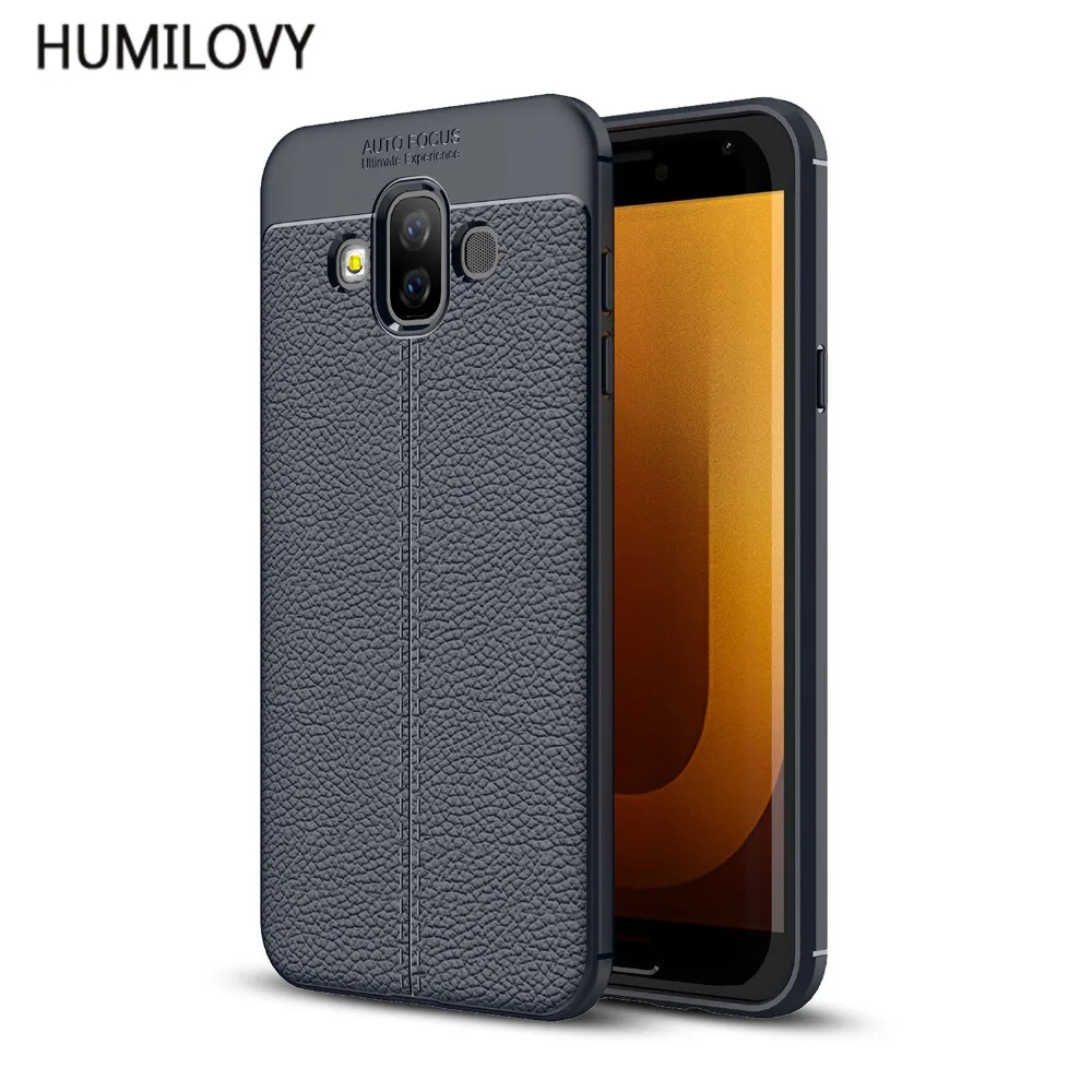 Чехол для Samsung Galaxy J7 Duo роскошный кожаный мягкий силиконовый защитный чехол на