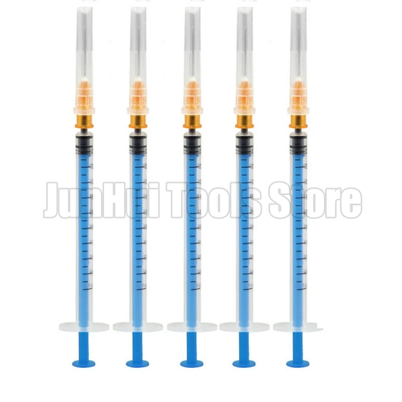 5pcs/lot 1ml Syringe + Disposable 18Ga 1.5" Blunt Tip Needle