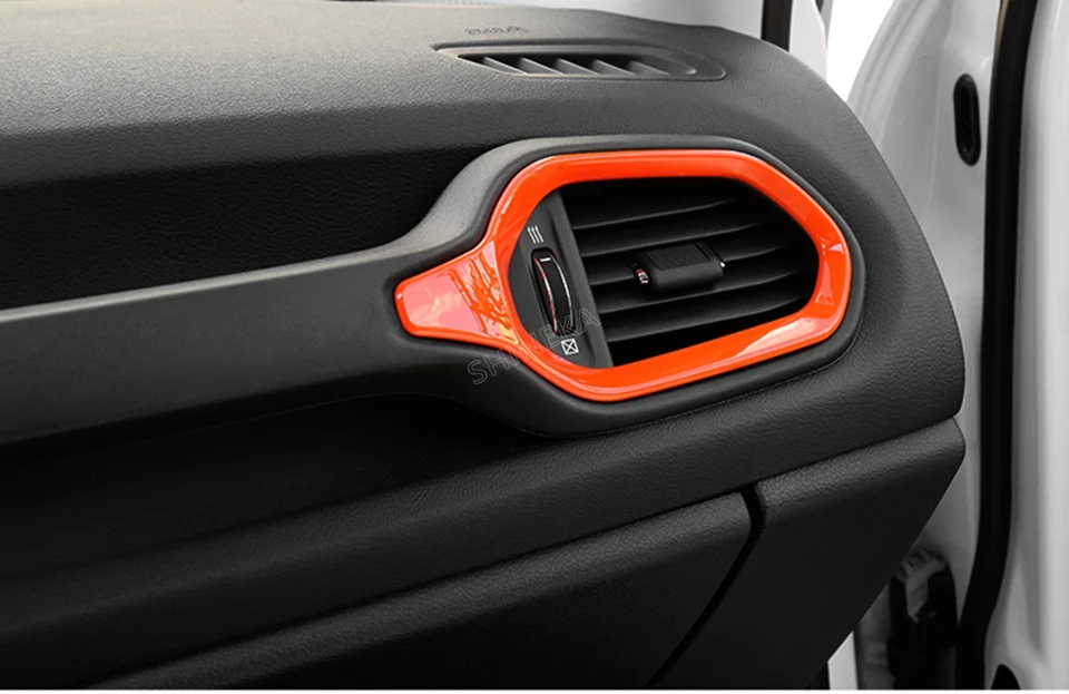 SHINEKA автомобильный Стайлинг для Jeep Renegade- ABS 3D приборная панель кондиционер вентиляционное отверстие украшение крышка отделка рамка наклейка