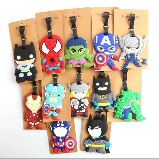 

1PCS The Avengers 13Style Luggage Tag Kids Pendants Luggage Tags Baggage TagGirls Hang Tags Toy Figure