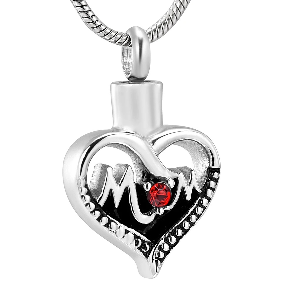 Epinki Jewelry Stainless Steel Rose Gold Heart Urn Necklace for Ashes Cremation Necklace