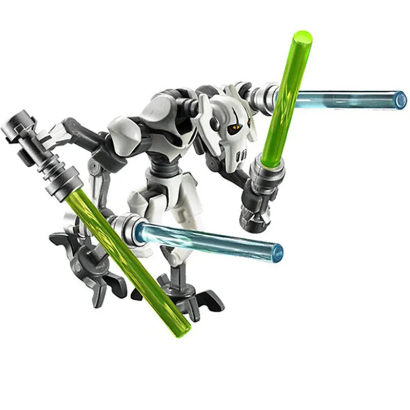

PG630 Silver General Grievous With Lightsaber w/gun StarWars 7 Minifigures SingleSale Building Block Children Gift Toys