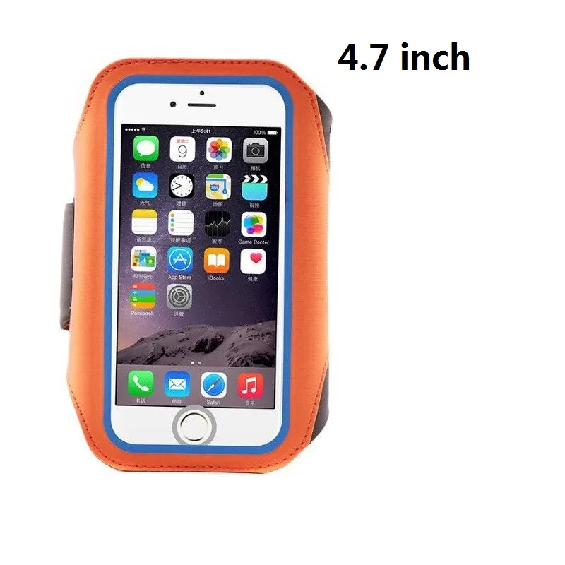 Спортивный нарукавный чехол для бега для iPhone X, SE, 6, 6 S, 7, 8 Plus, чехол s, чехол для спортзала, нарукавная повязка, спортивный чехол, держатель, сумка, чехол для телефона, s, для huawei - Цвет: 4.7 inch Orange