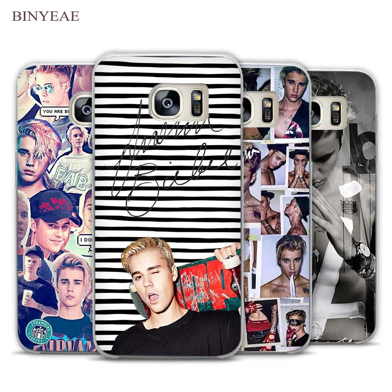 BINYEAE Justin Bieber Art Transparent Phone Case Cover for Samsung Galaxy S3 S4 S5 S6 S7 Edge Plus Mini