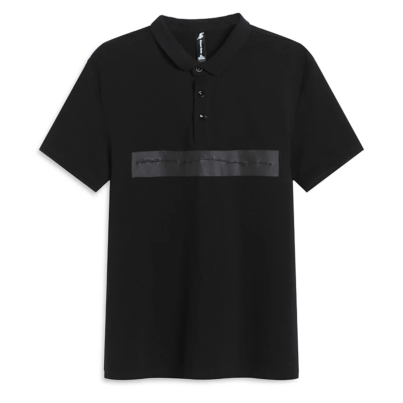 Пионерский лагерь, дизайн, поло для гольфа, мужская летняя брендовая одежда, модная черная Мужская Высококачественная стрейчевая Повседневная рубашка поло ADP801080 - Цвет: Черный