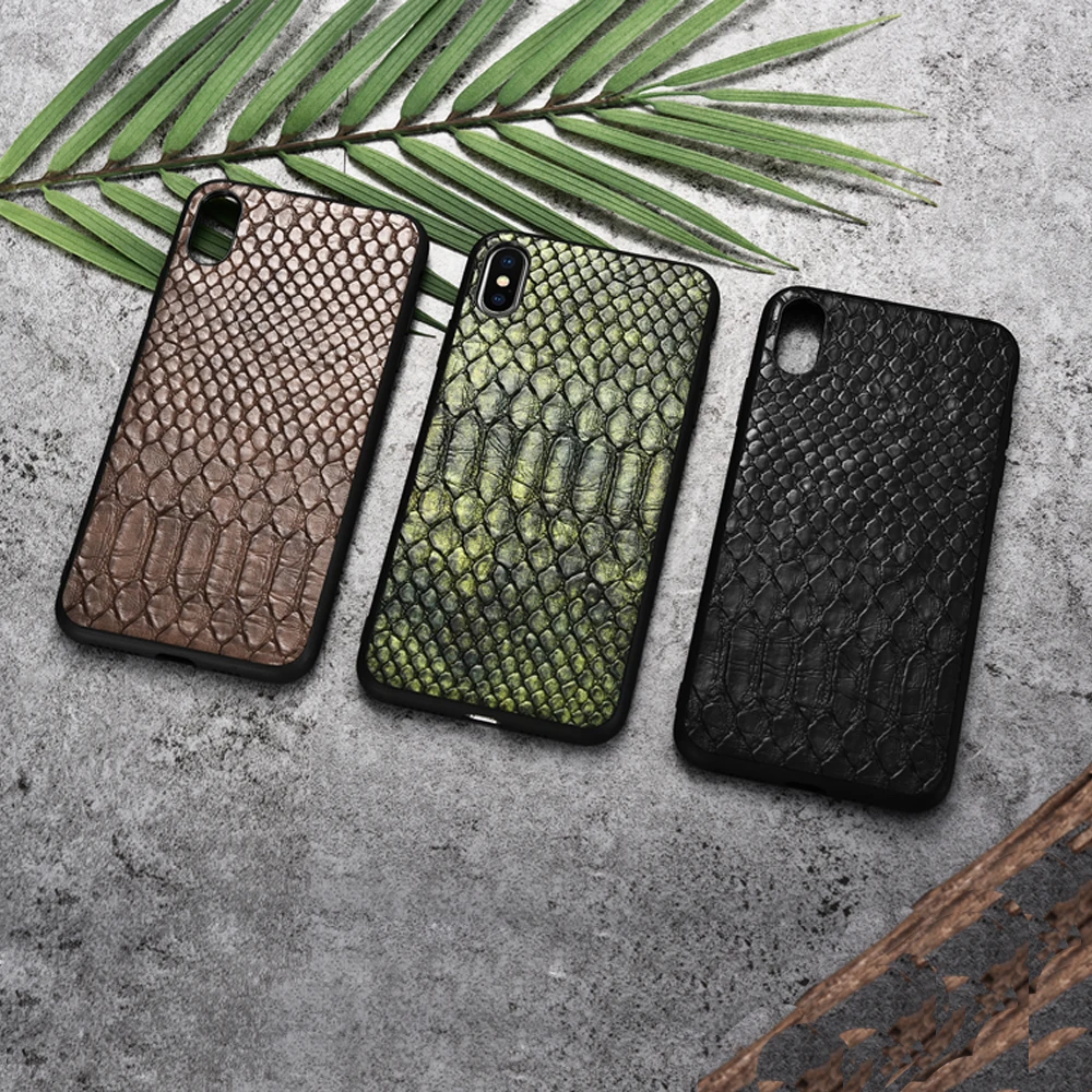 

XOOMZ Brand for iPhone X/XS Case PU Leather Phone cases for iPhone X/XS Case Python Texture Ultra thin Back Cover