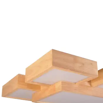 

2017 European craft glass and rubber wood products professional art wooden frame glass China Post free mail home ceiling lamp