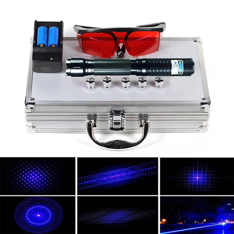 

Outdoor Most Powerful Laser Torch Burning 70000m Blue Laser Pointer 450nm Ignite Powerful Powerful Lazer Self-Defense