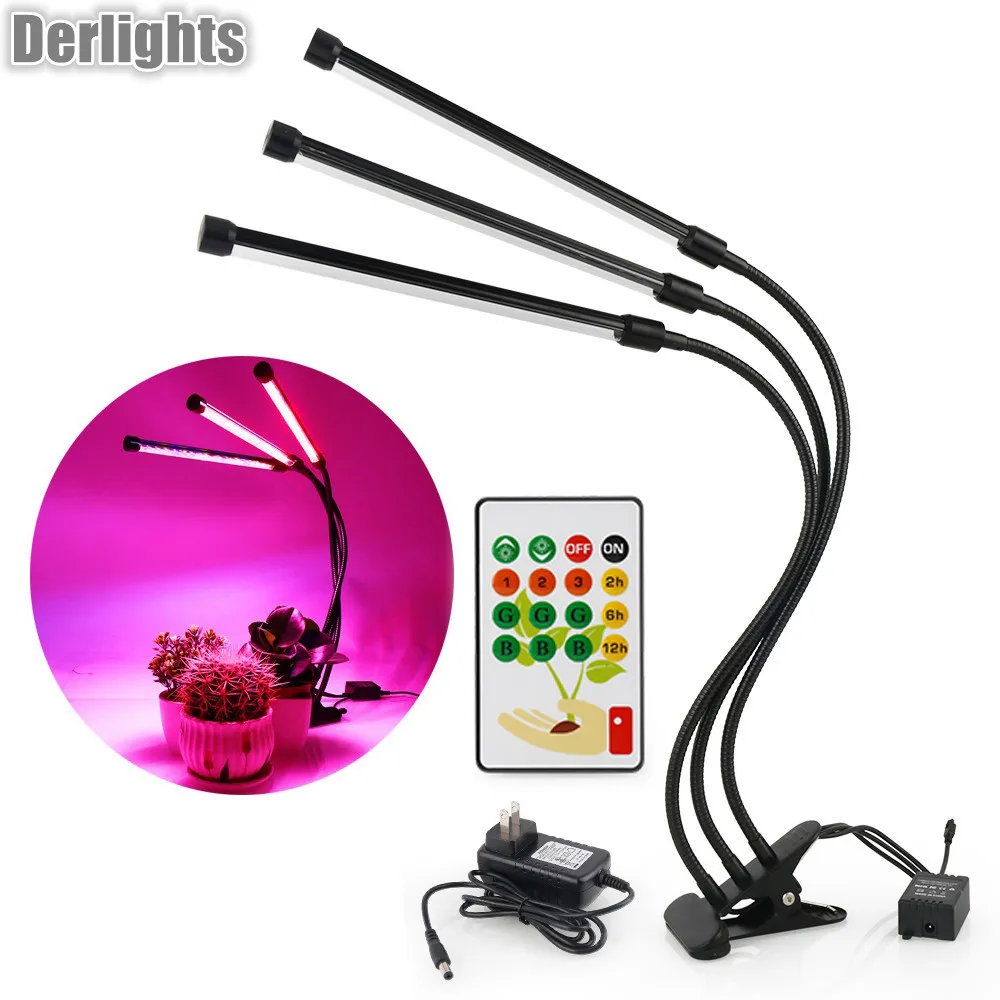 Smart LED Grow Light With Remote Control Full Spectrum Desk Holder Clip Growing Lamp For Indoor