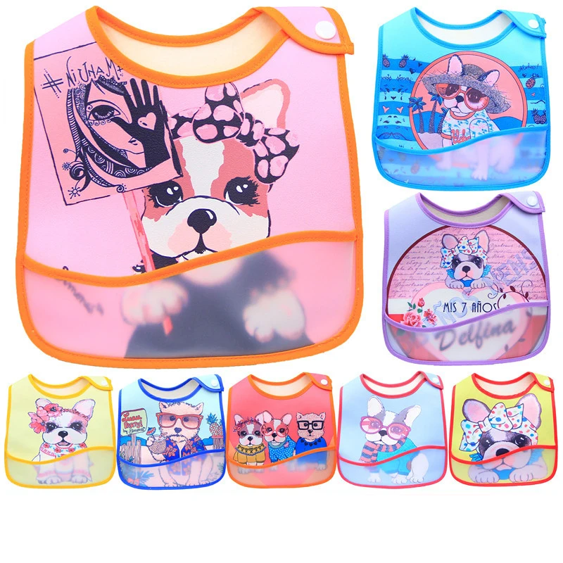 

Baby Bibs EVA Waterproof Lunch Bibs Boys Girls Infants Cartoon Pattern Bibs Burp Cloths For Children Self Feeding Care