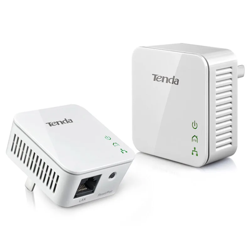 1 пара Tenda P202 Mini 200 Мбит/с PowerLine Ethernet адаптер, PLC Адаптер, совместимый с беспроводным Wifi роутером, IPTV, Plug and Play