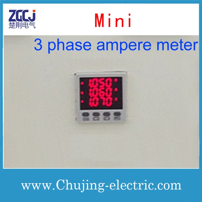Мини цифровой 3 фазы Амперметр мини Ампер Panel Meter AC 0-5a диапазон мини-измеритель тока