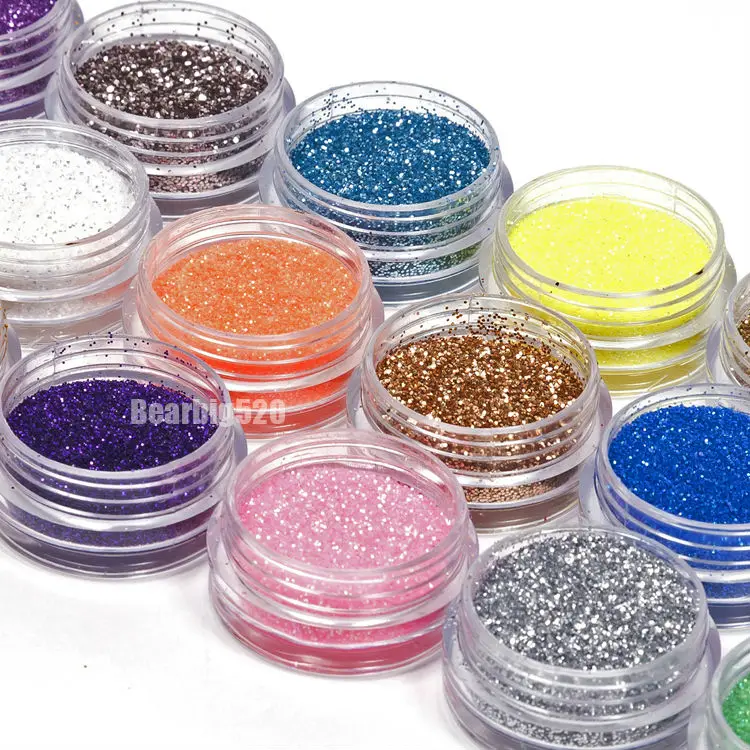 Chunky Glitter Vinimay 6 Pcs Set Mirror Nails Glitter Powder Shinning Golden Uv Gel Chrome