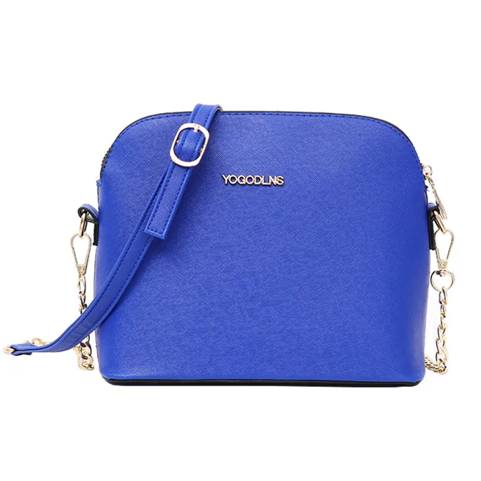 Бренд Yogodlns дизайнерские сумки женские сумки через плечо женская сумка на плечо сумка на цепочке - Цвет: Синий