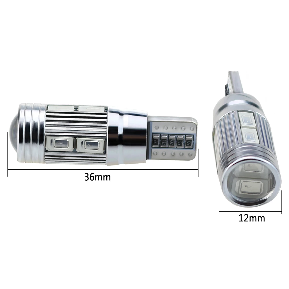 2 шт. автомобильные светодиодсветодиодный лампы Geetans W5W T10 CANBUS 10 SMD 5630 12 В|w5w 2pcs|led t10
