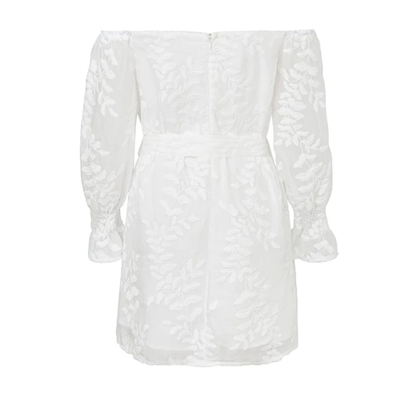 ShejoinSheenjoy Embroidery Short Party Dresses Autumn Winter Slash Neck Elegant Women Dress Sashes Bow Long Sleeve Casual Dress (23)