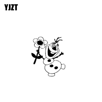 

YJZT 15.1CM*17.8CM Frozen Adventure Vinyl Interesting Car Sticker Decals Black Silver Motorcycle C13-000439
