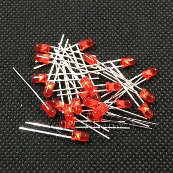 

F3 round head 3mm red red LED the highlighted